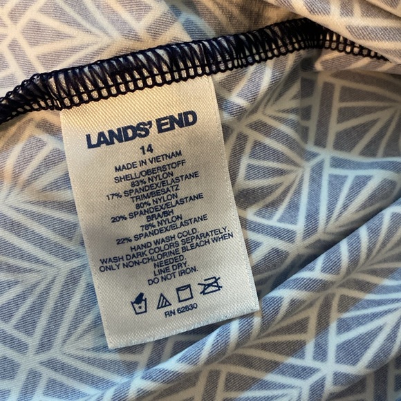 Lands’ End Tankini Tank Too Swimsuit Bathing 14 Plus - Picture 9 of 10